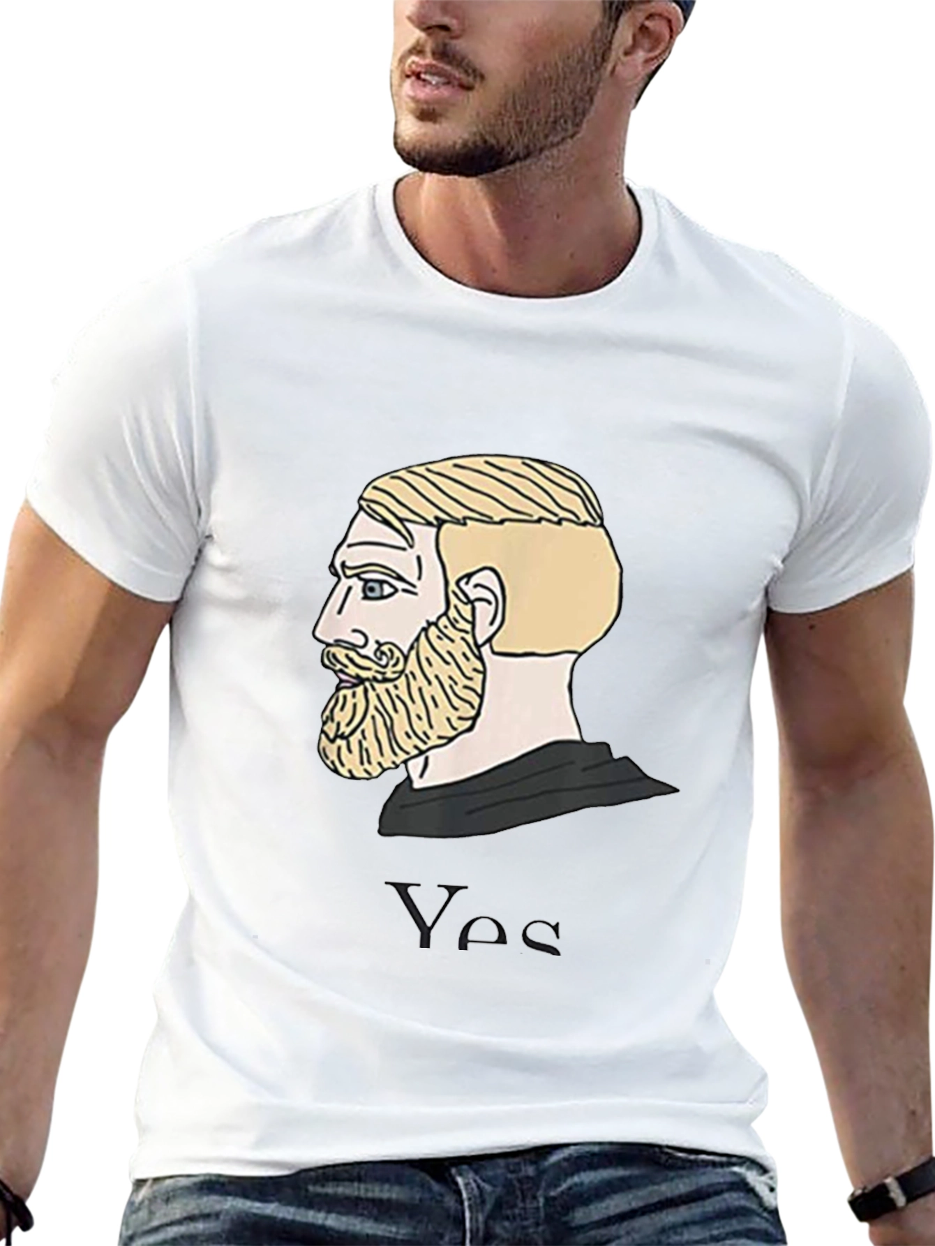 Chad Meme T-Shirt - Black Cotton Tee