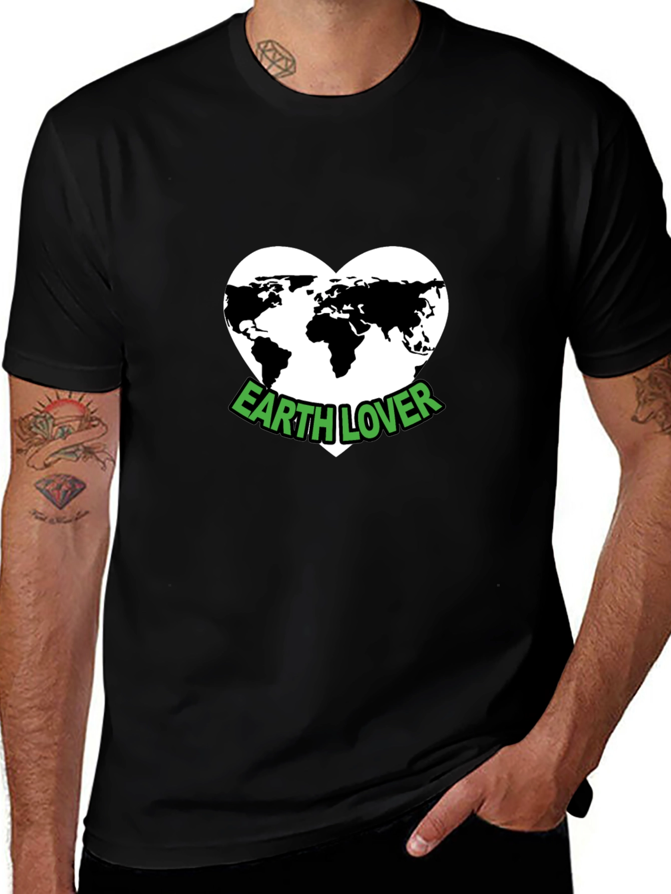 Earth Lover T-Shirt - Black Graphic Tee
