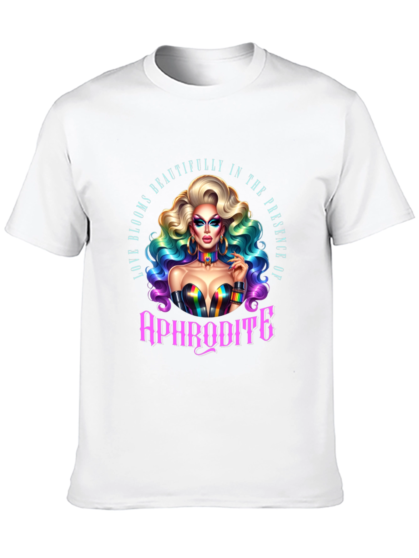 Aphrodite Pride T-Shirt: Rainbow LGBTQ+ Tee