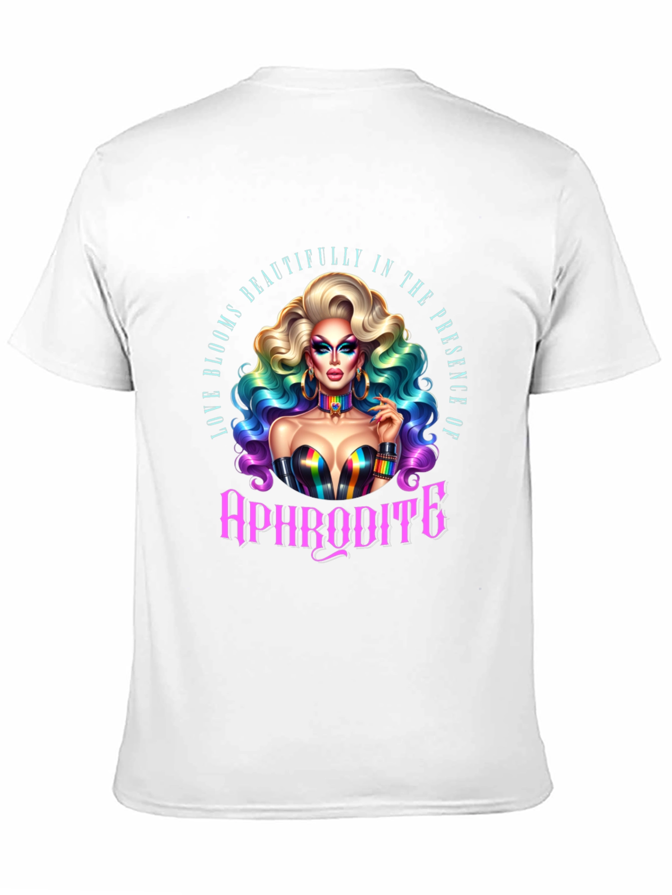 Aphrodite Pride T-Shirt: Rainbow LGBTQ+ Tee