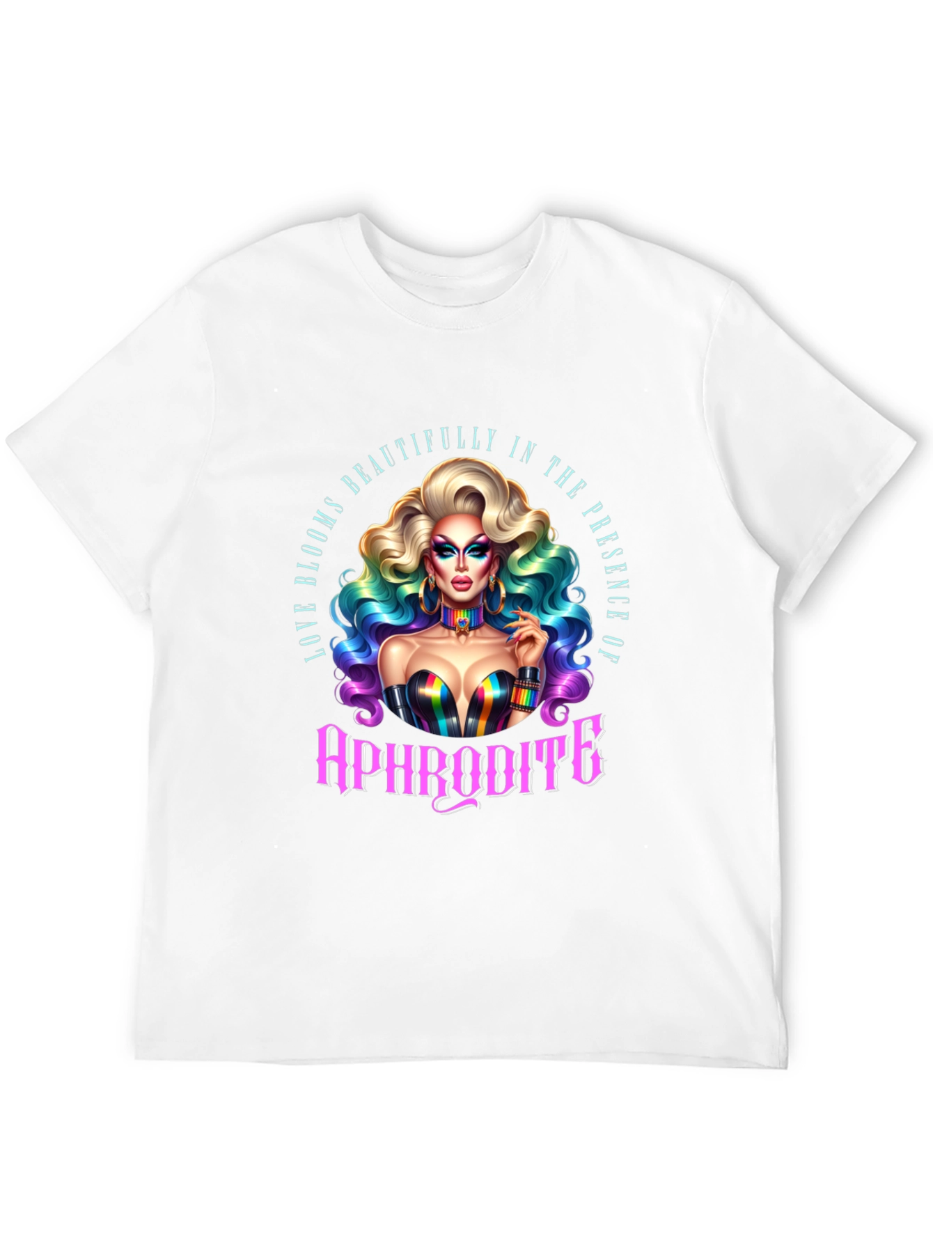 Aphrodite Pride T-Shirt: Rainbow LGBTQ+ Tee