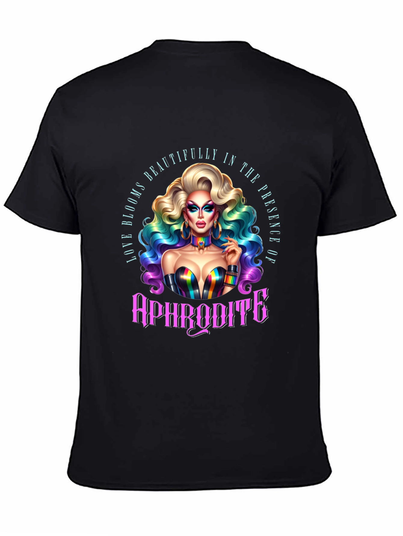 Aphrodite Pride T-Shirt: Rainbow LGBTQ+ Tee