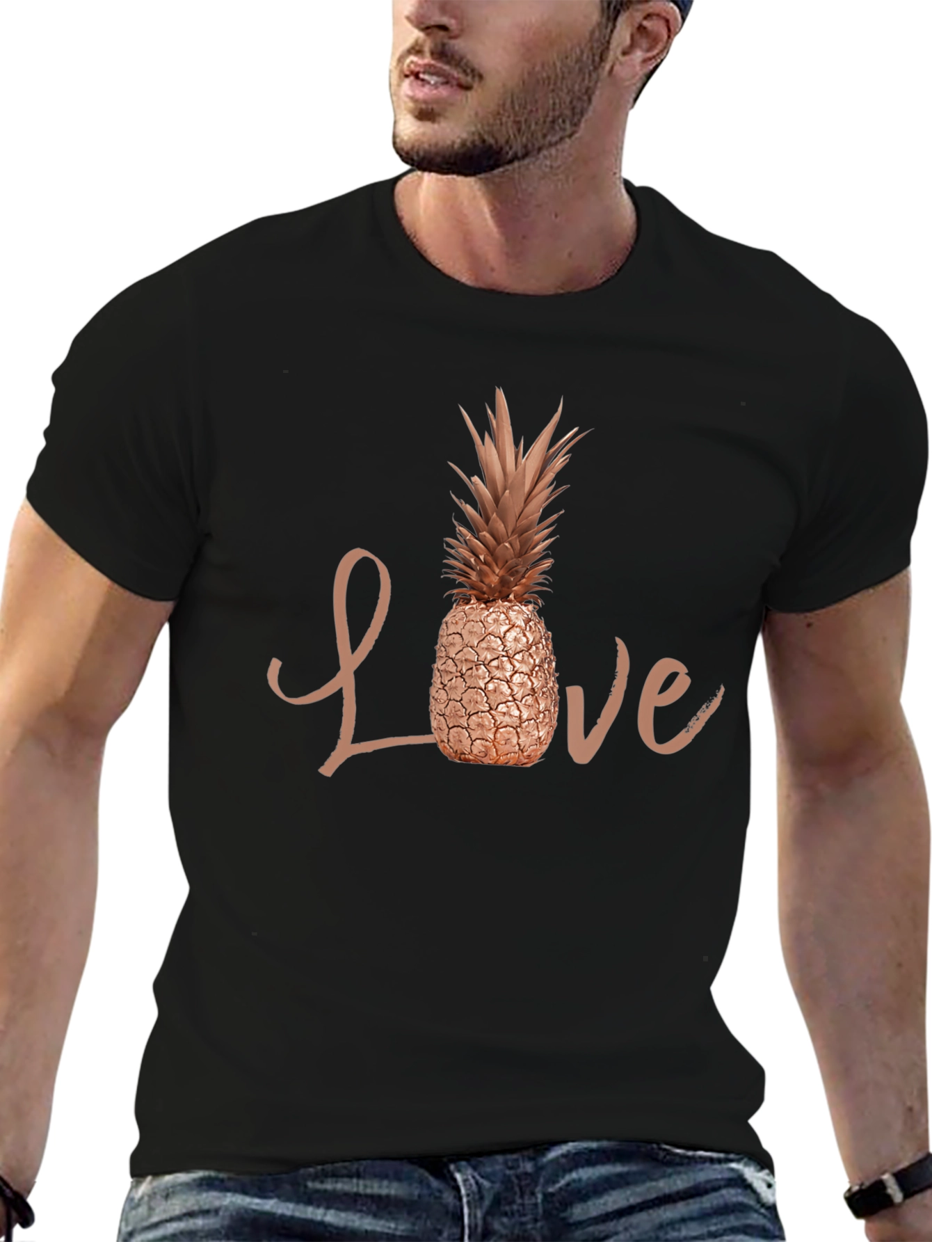 Love Pineapple Graphic Tee - Unique Trendy Design