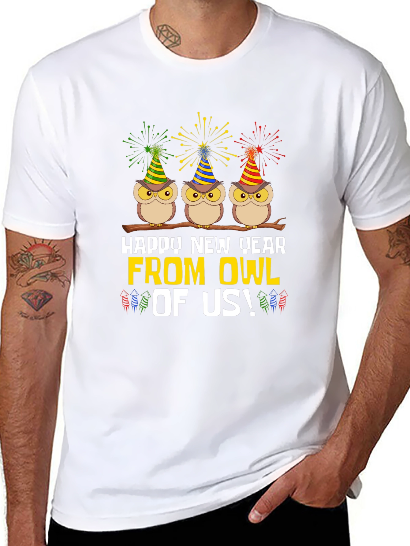Happy New Year From Owl of Us Graphic Tee