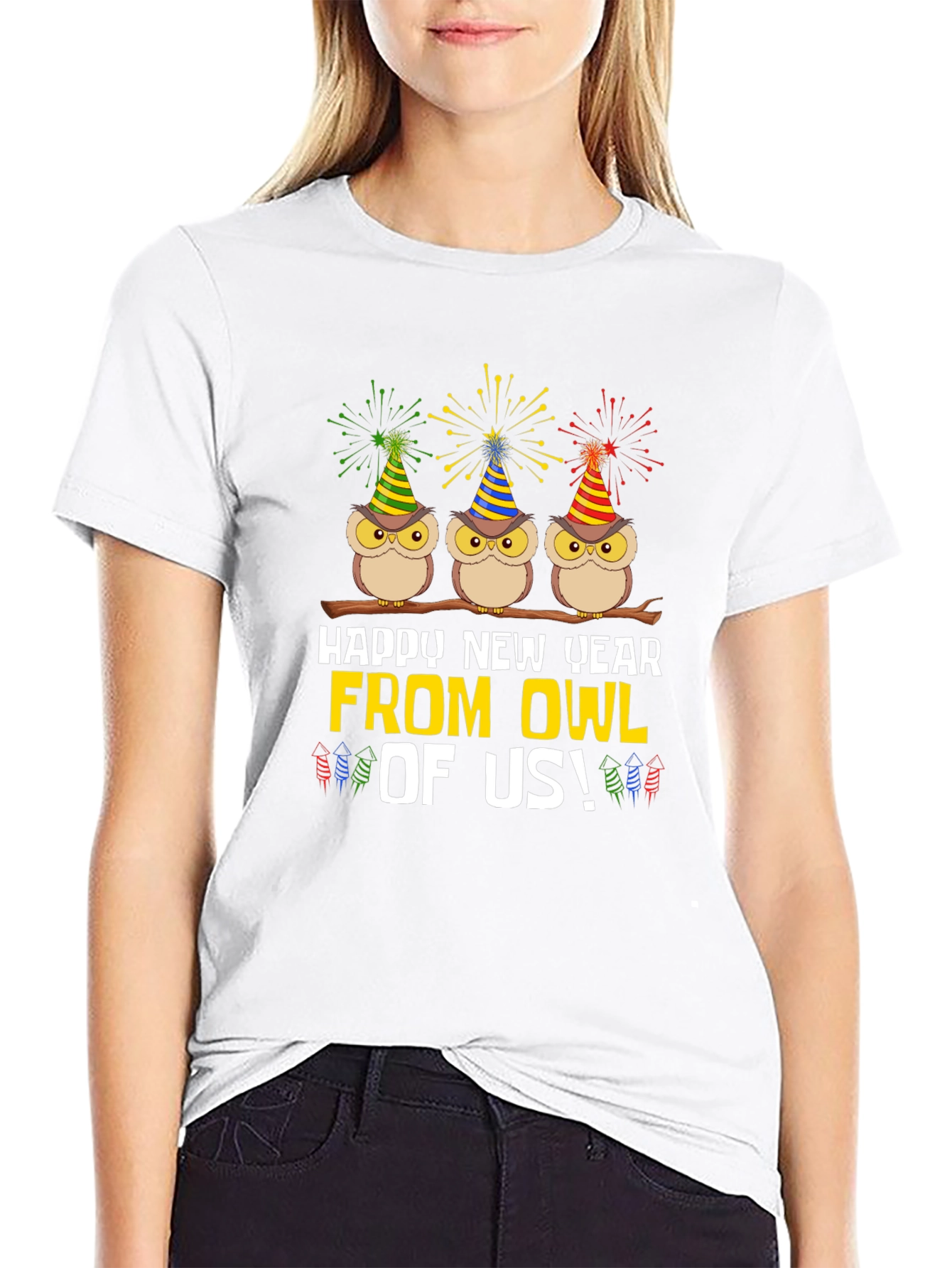 Happy New Year From Owl of Us Graphic Tee