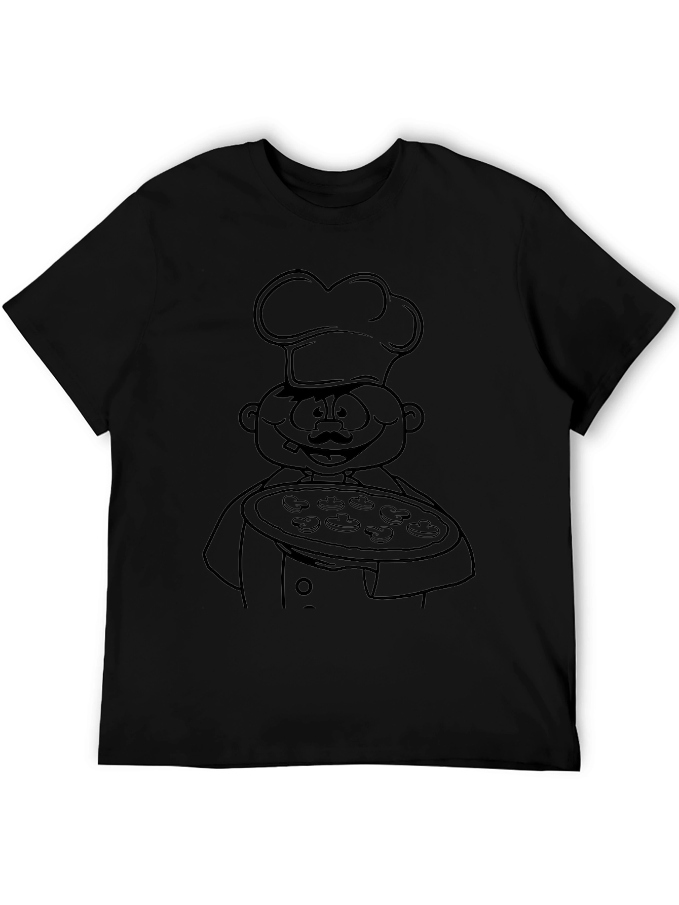 Chef Pizza T-Shirt - Funny Cartoon Cook Tee