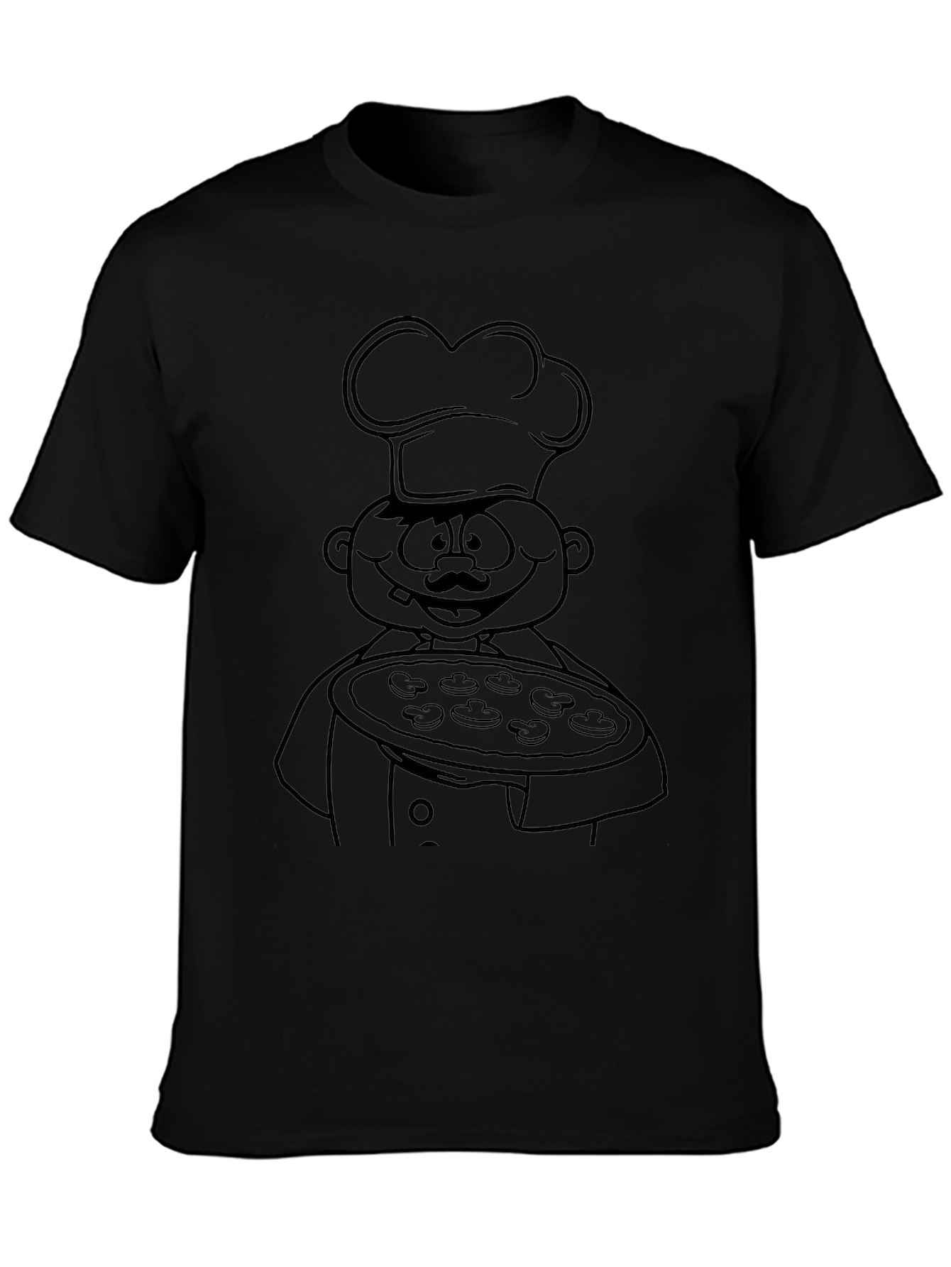 Chef Pizza T-Shirt - Funny Cartoon Cook Tee