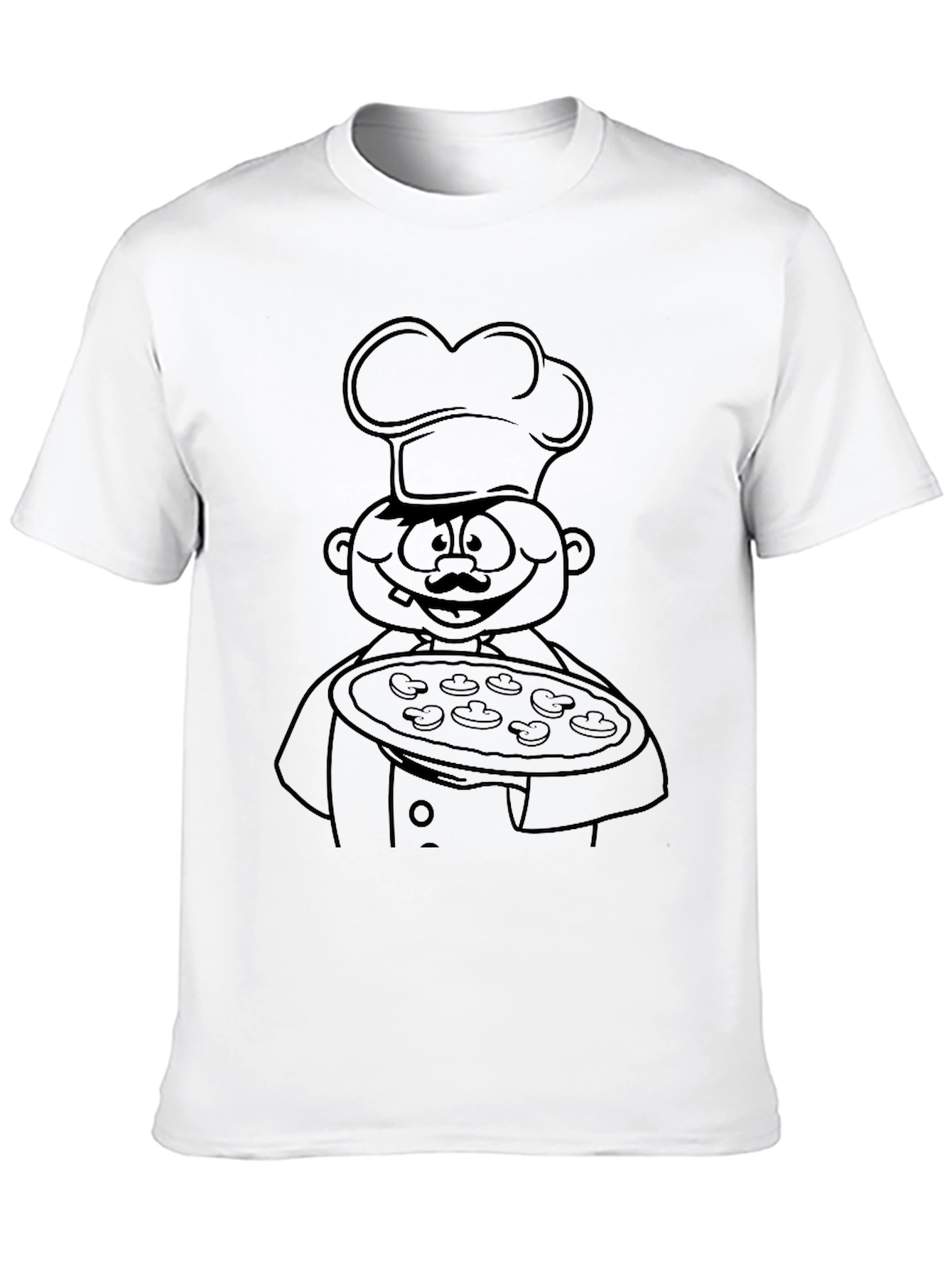 Chef Pizza T-Shirt - Funny Cartoon Cook Tee