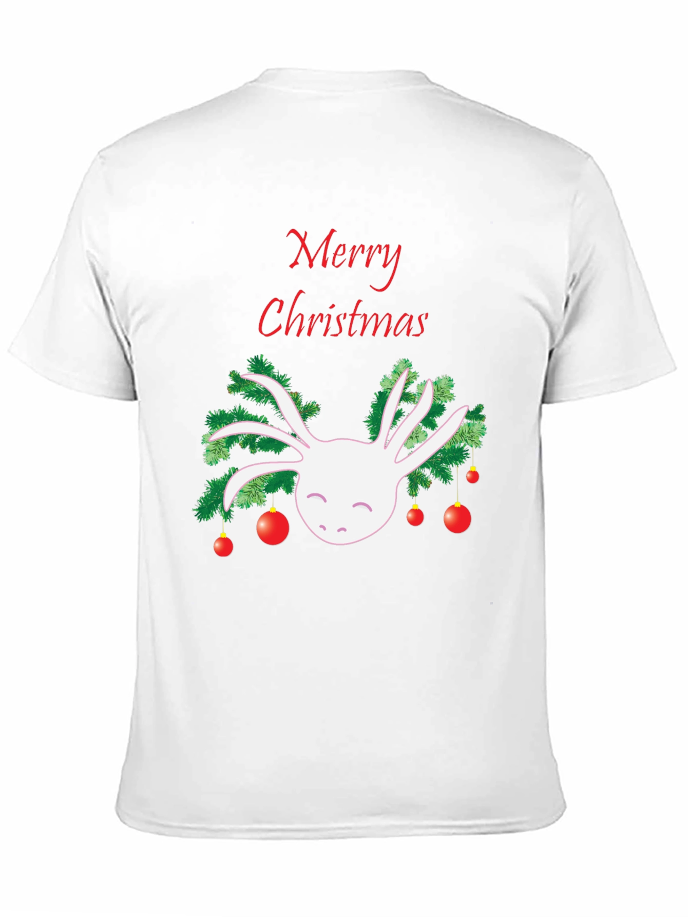 Merry Christmas Axolotl Black T-Shirt