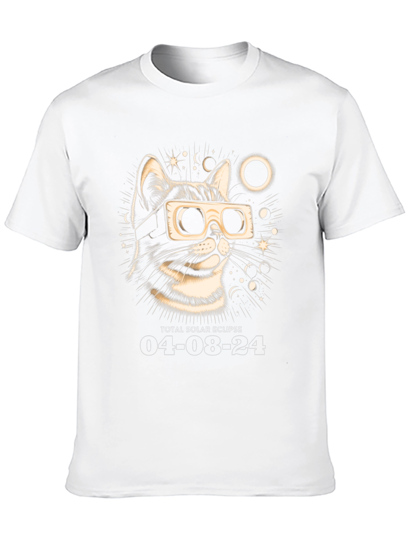 Total Solar Eclipse 2024 Cat T-Shirt