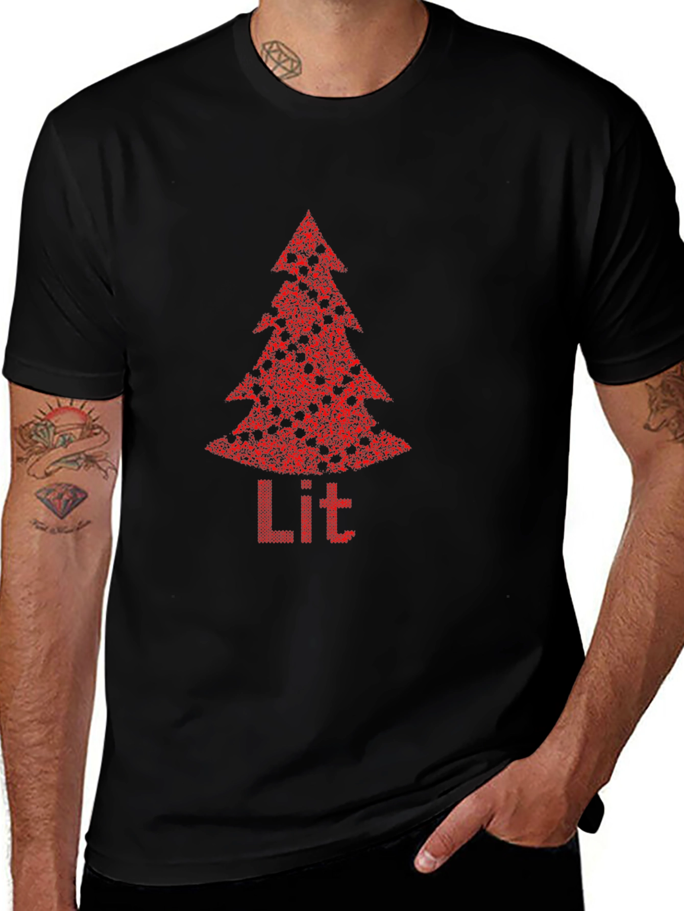 Lit Christmas Tree Graphic Tee
