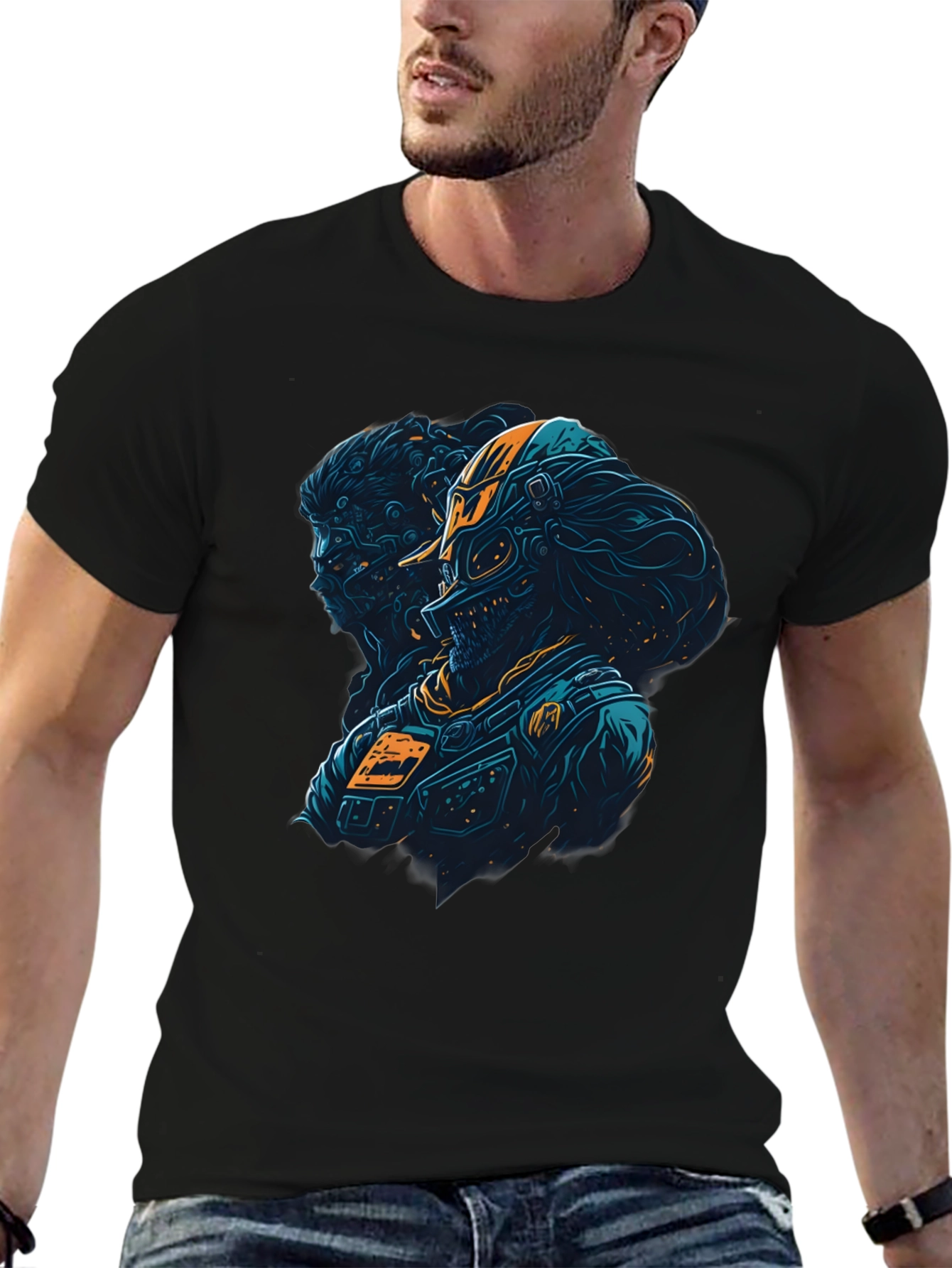 Cyberpunk Warrior T-Shirt - Edgy Graphic Tee