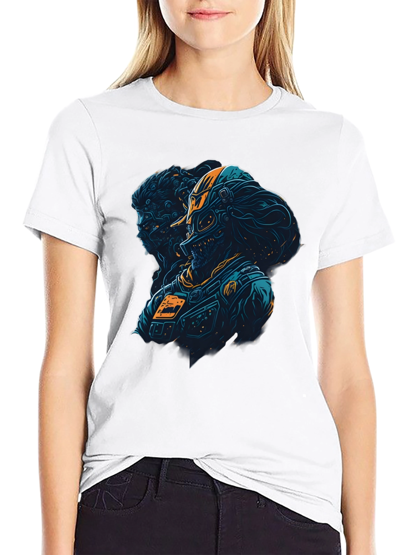 Cyberpunk Warrior T-Shirt - Edgy Graphic Tee
