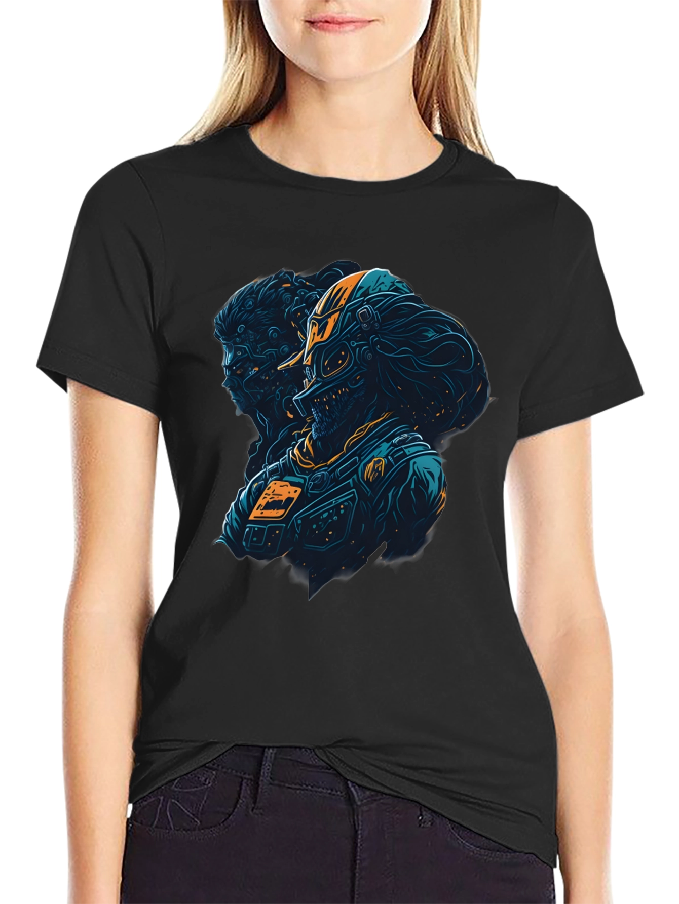 Cyberpunk Warrior T-Shirt - Edgy Graphic Tee