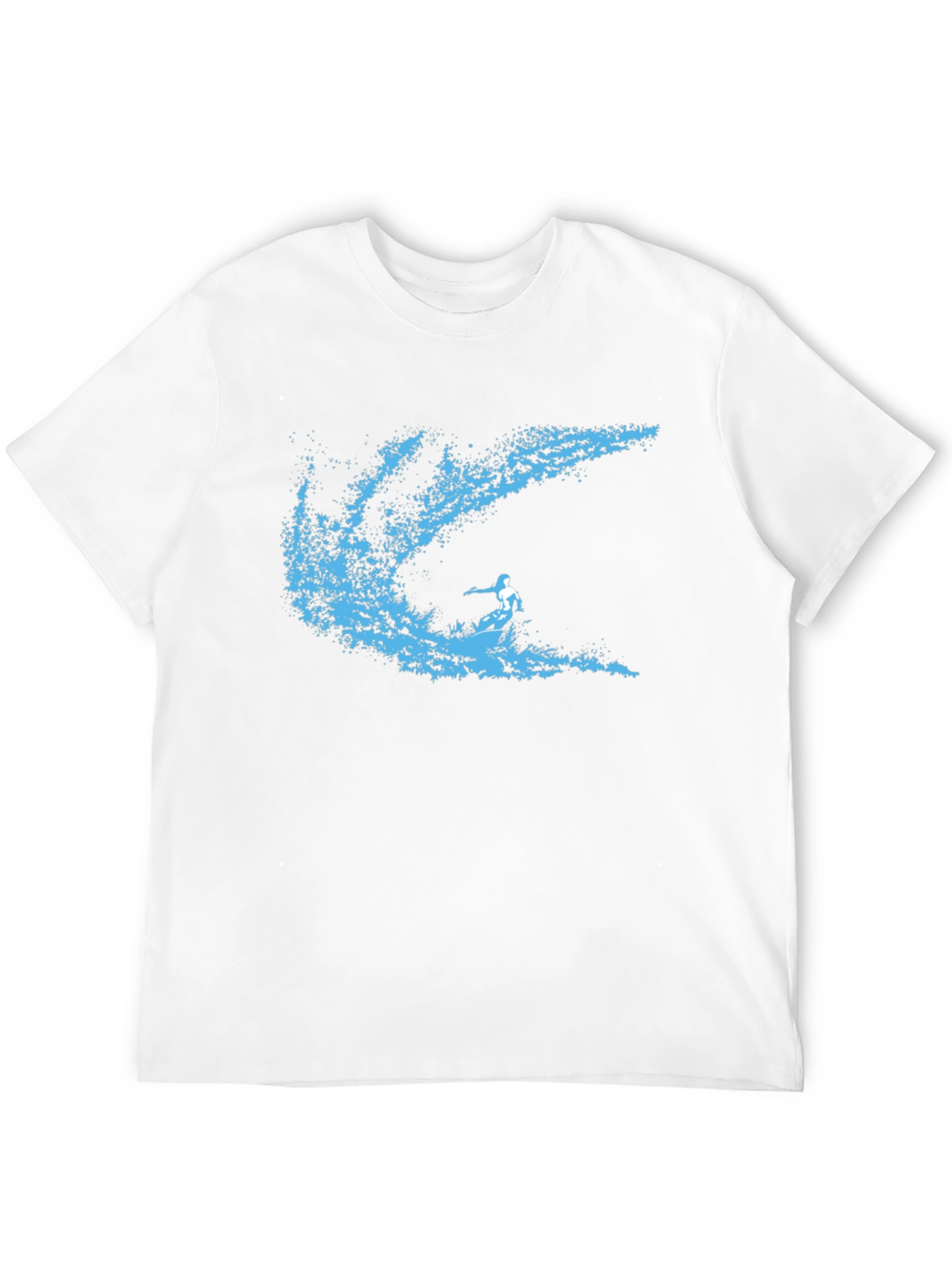 Surfer Wave Graphic T-Shirt - Stylish Black Tee