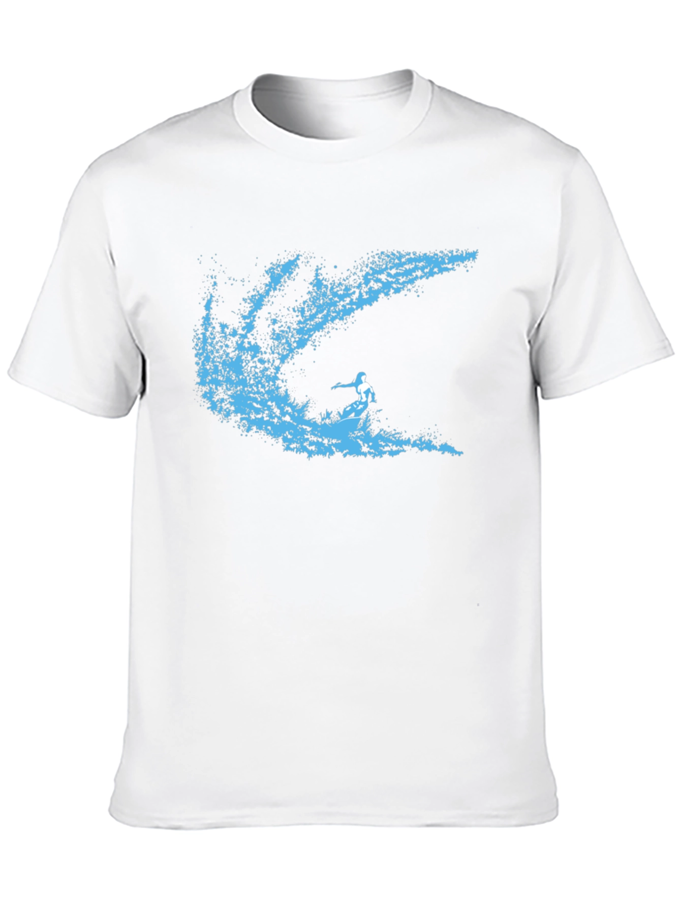 Surfer Wave Graphic T-Shirt - Stylish Black Tee