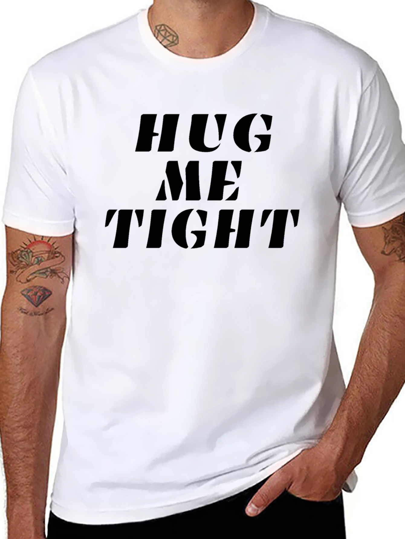 Hug Me Tight Black T-Shirt