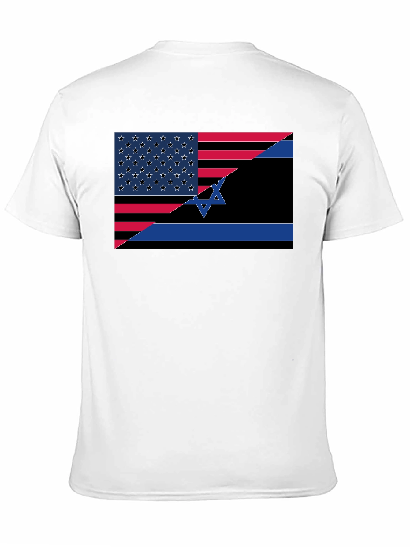USA Israel Flag Graphic Tee - Black