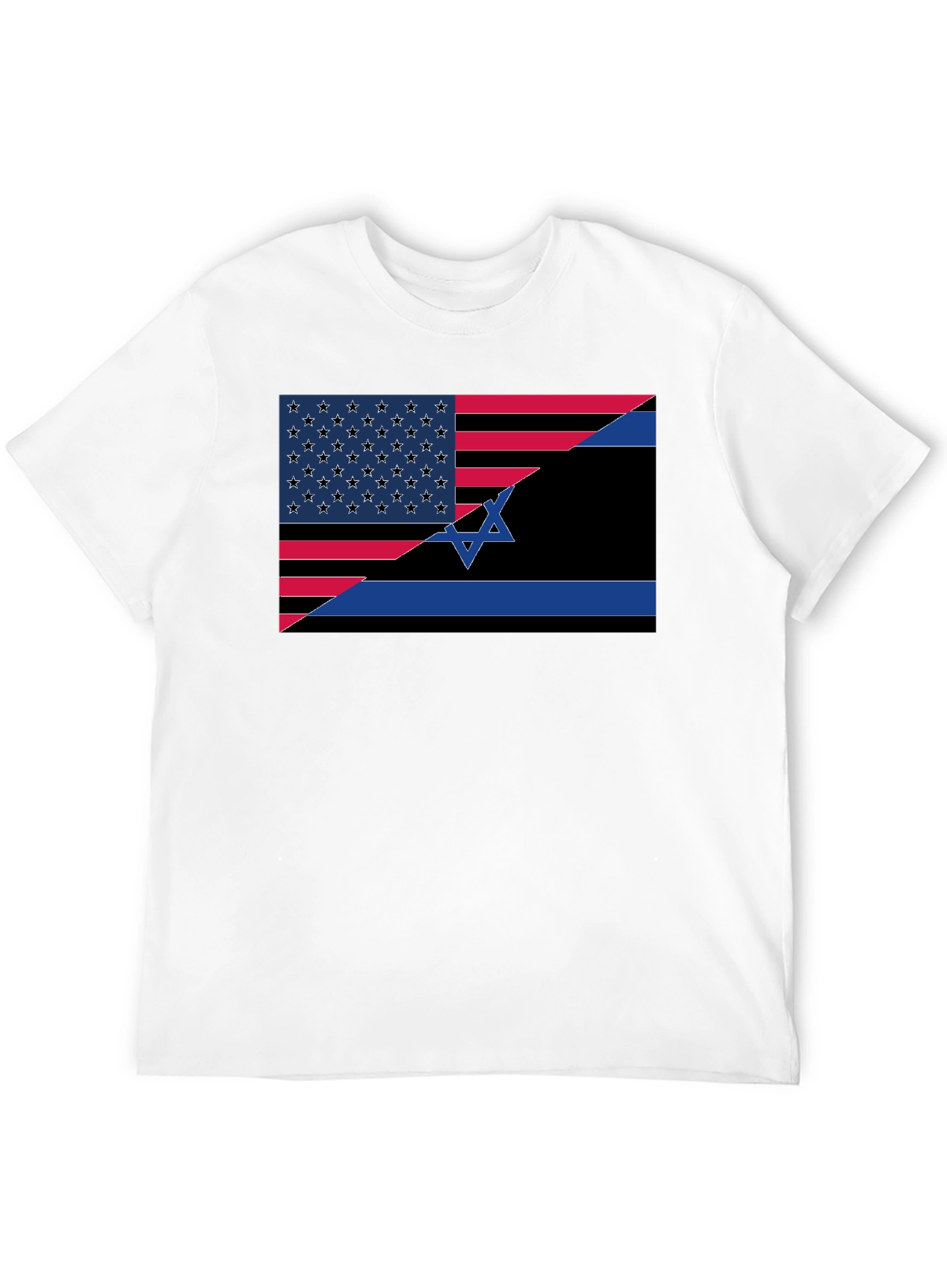 USA Israel Flag Graphic Tee - Black