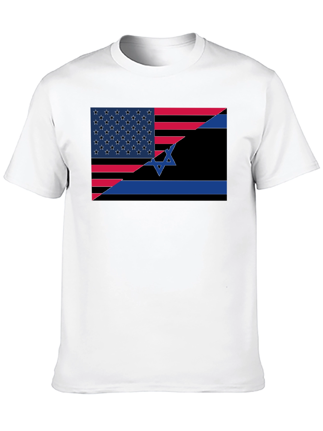 USA Israel Flag Graphic Tee - Black