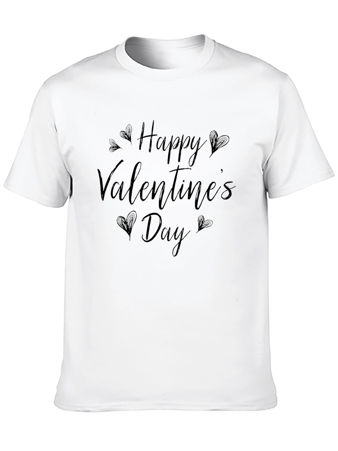 Happy Valentines Day Black T-Shirt