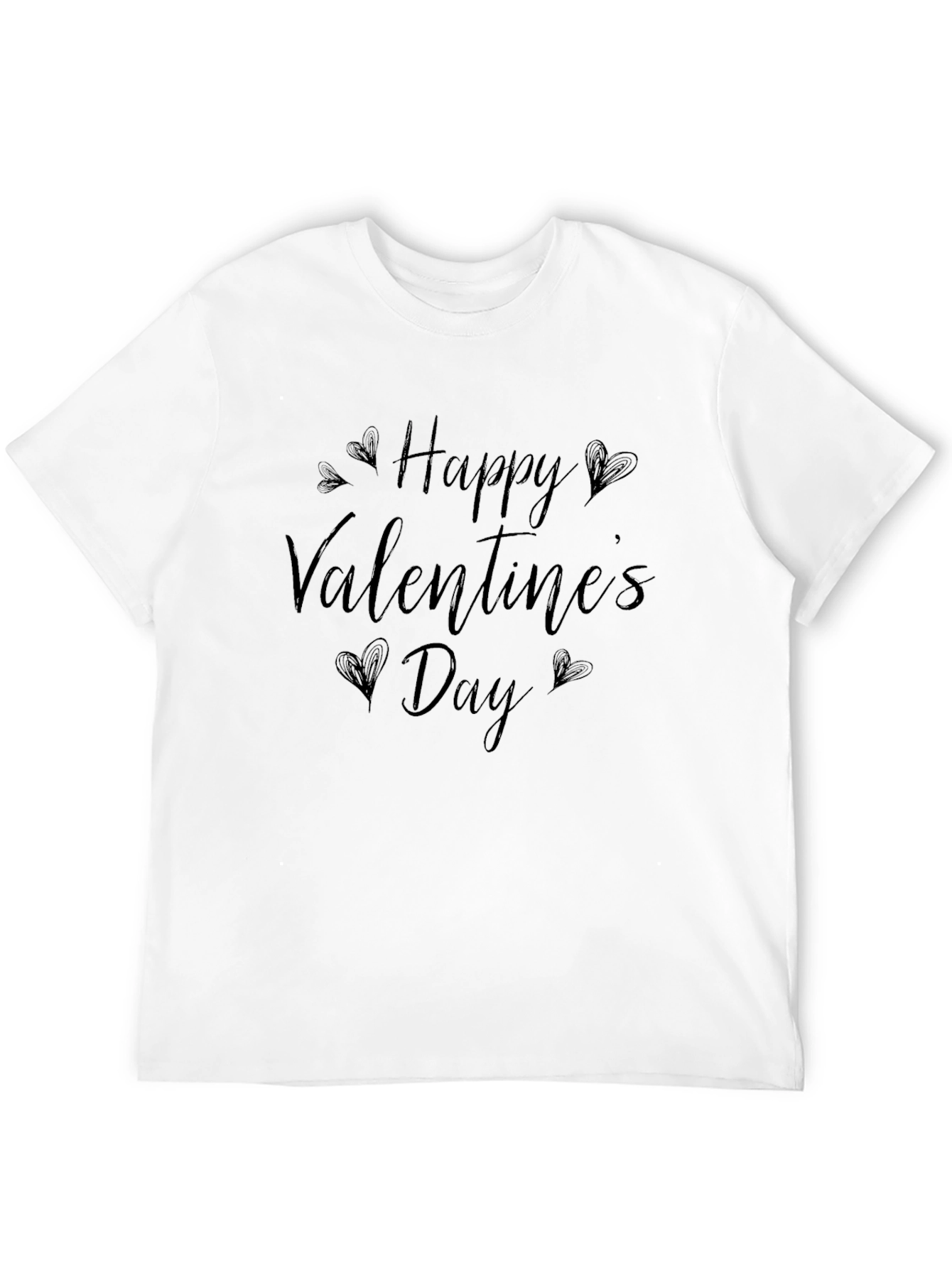 Happy Valentines Day Black T-Shirt