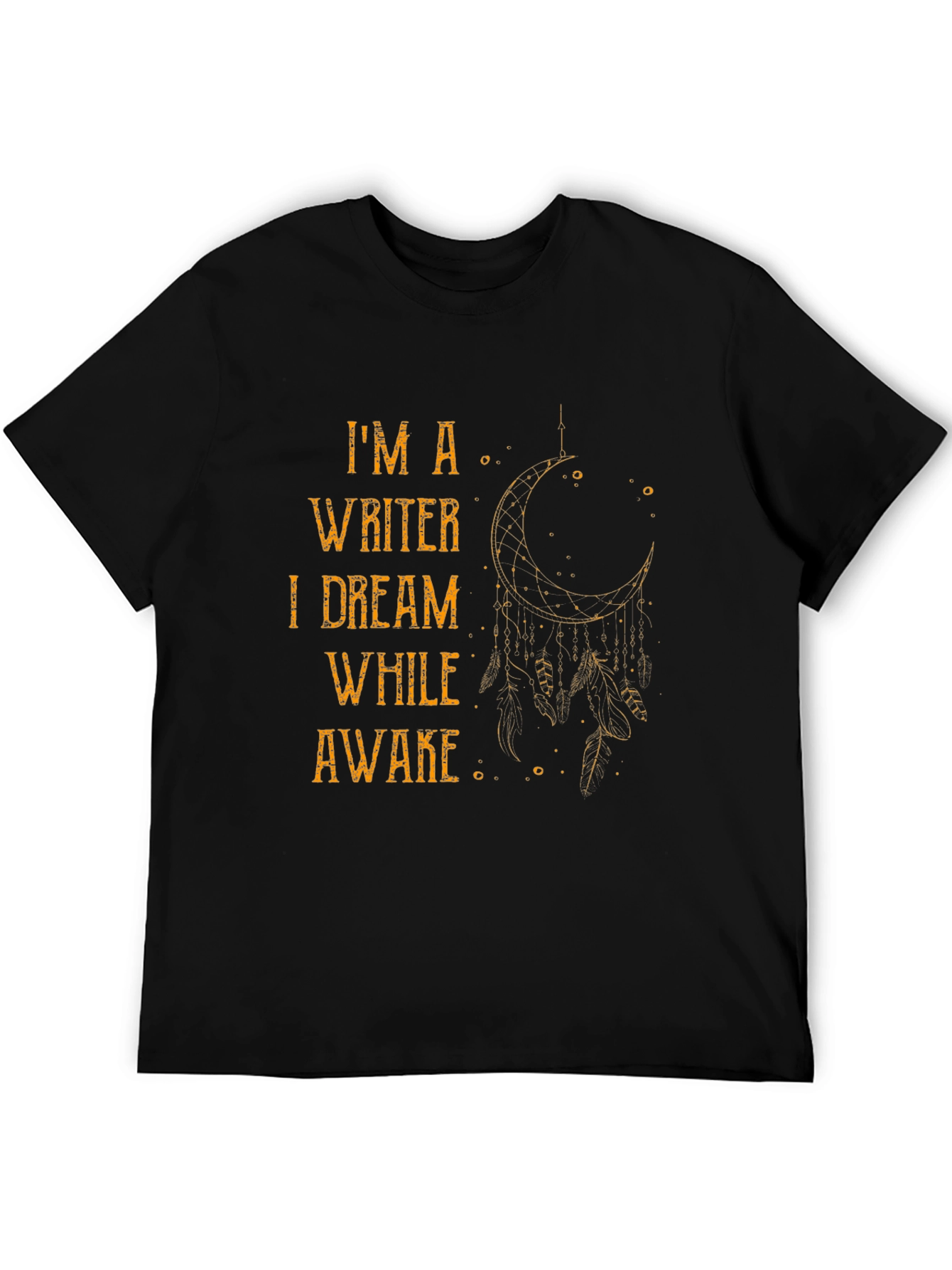 Writer Dreamer Graphic Tee - Black Casual T-Shirt
