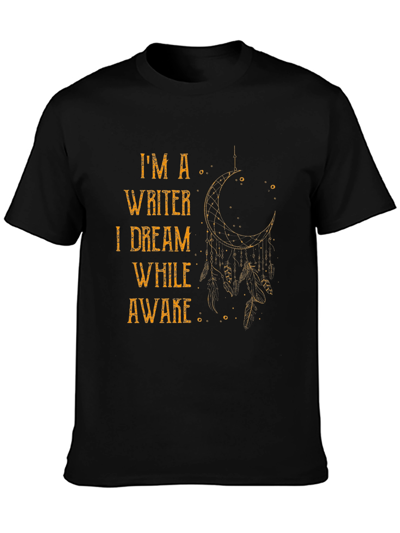 Writer Dreamer Graphic Tee - Black Casual T-Shirt