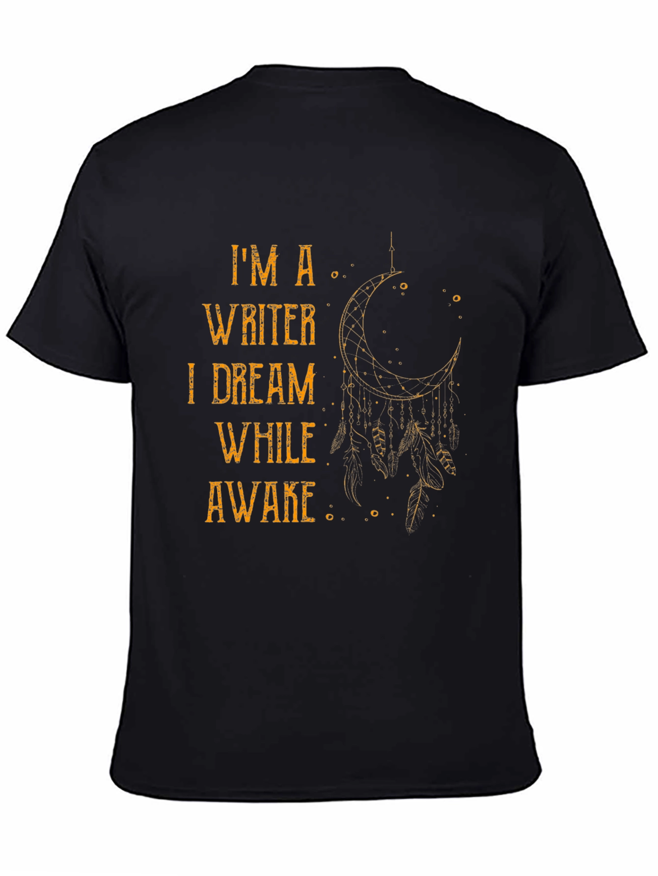 Writer Dreamer Graphic Tee - Black Casual T-Shirt