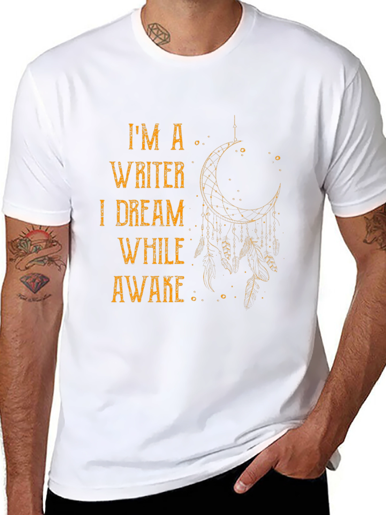 Writer Dreamer Graphic Tee - Black Casual T-Shirt