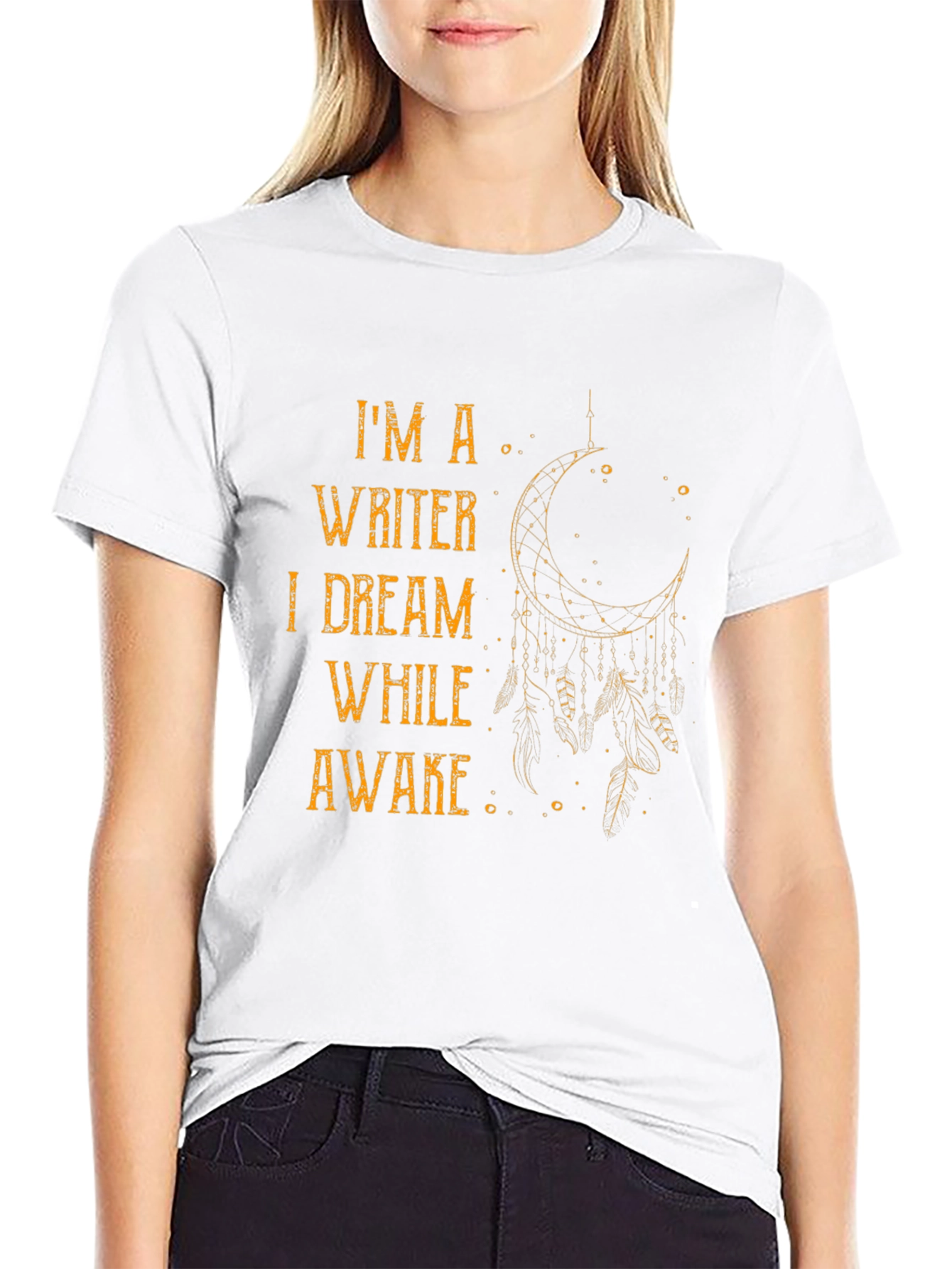 Writer Dreamer Graphic Tee - Black Casual T-Shirt