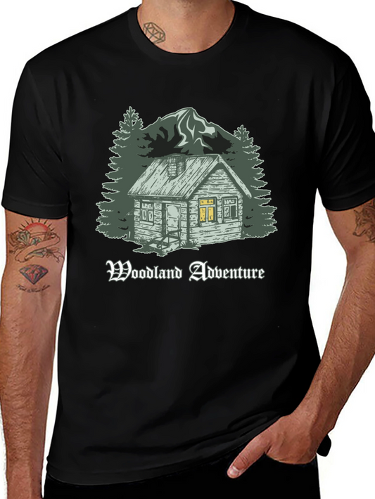 Woodland Adventure Cabin Graphic T-Shirt