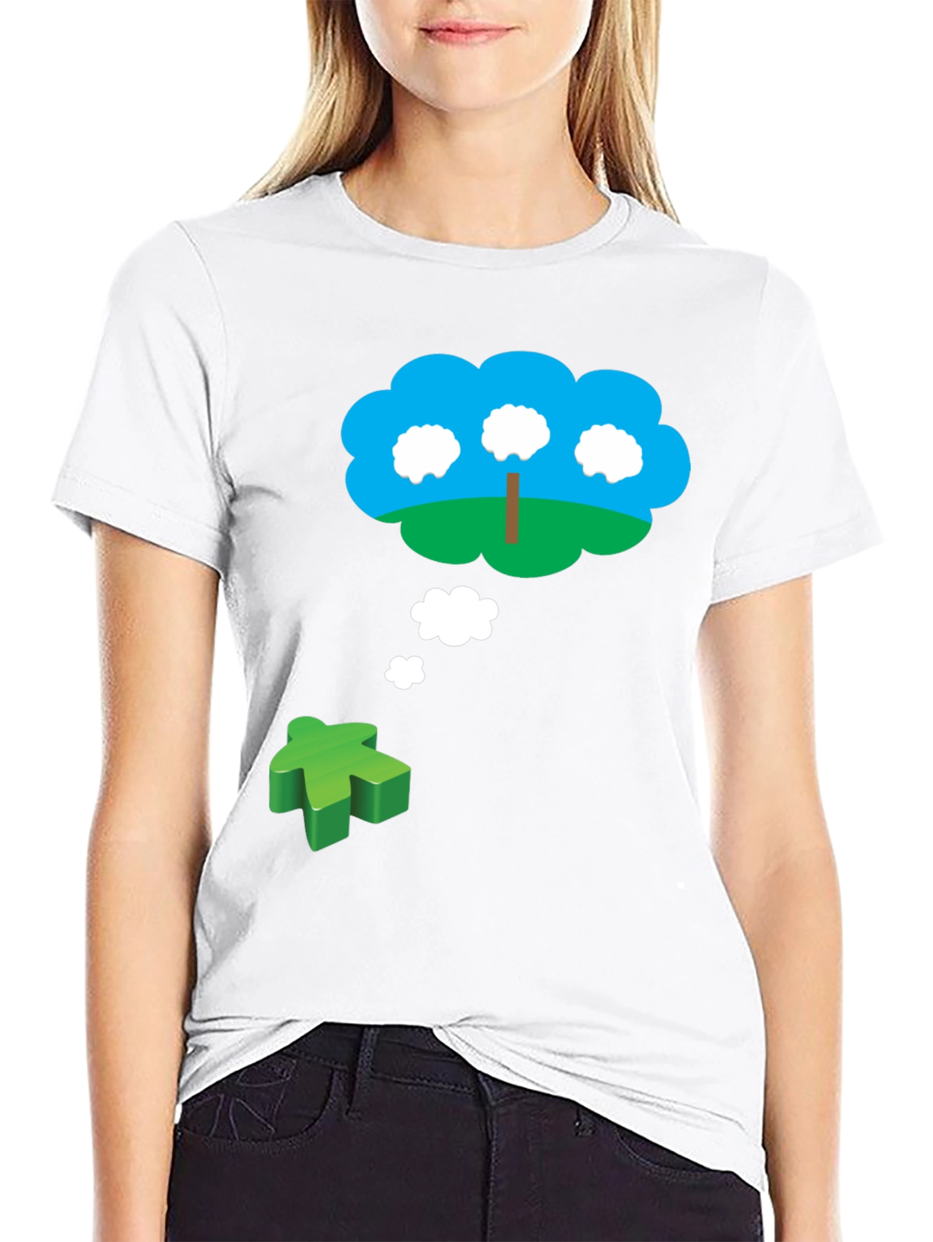 Board Game Dream T-Shirt - Green Meeple Design