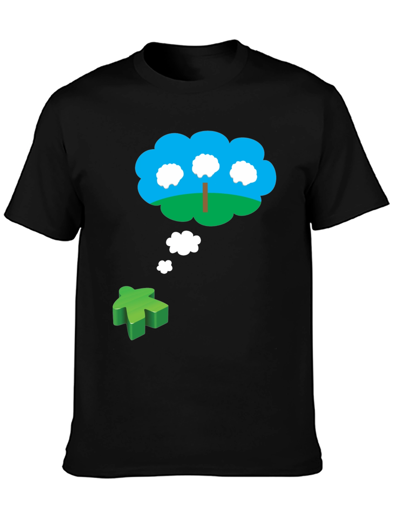 Board Game Dream T-Shirt - Green Meeple Design