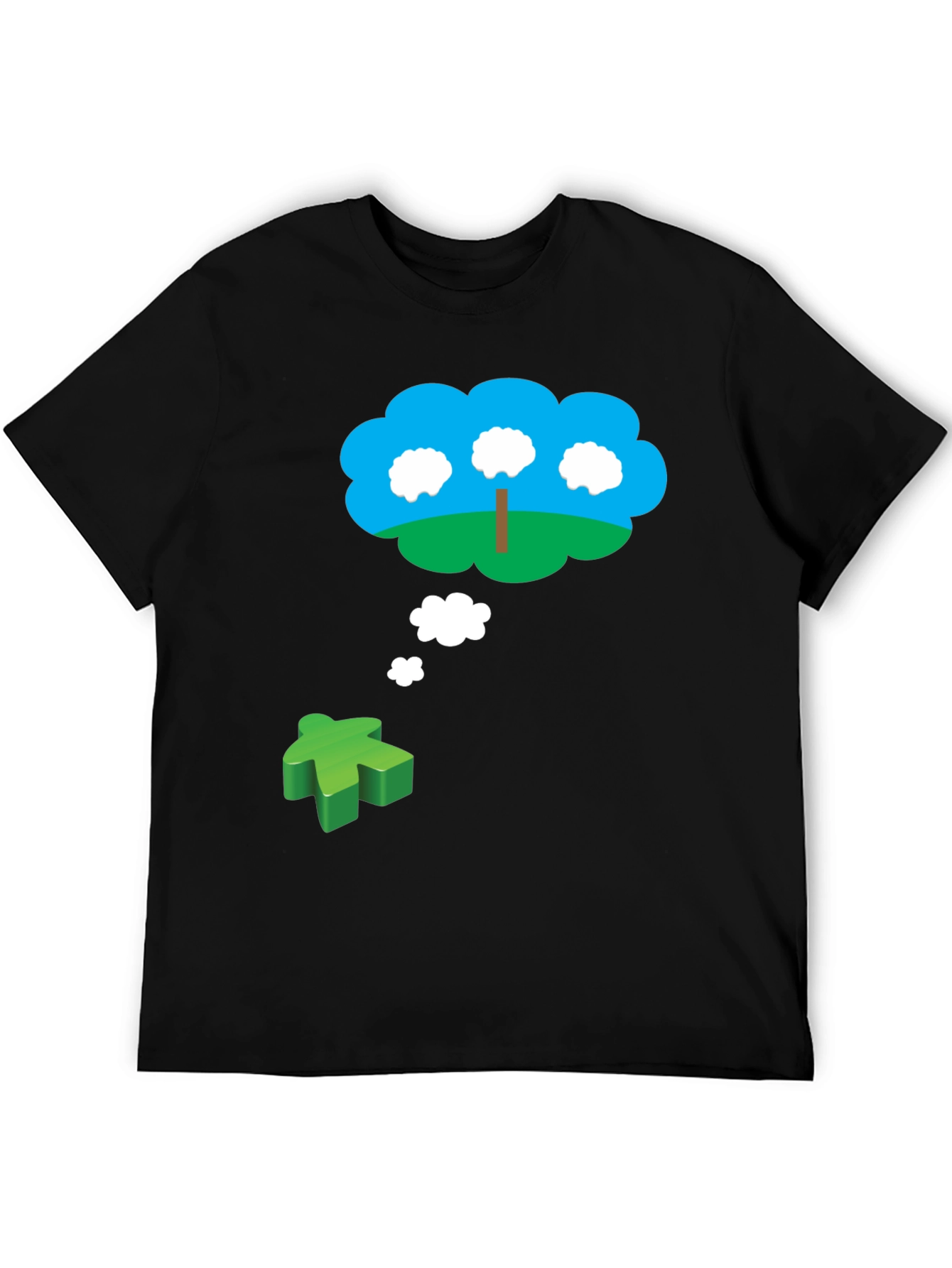 Board Game Dream T-Shirt - Green Meeple Design