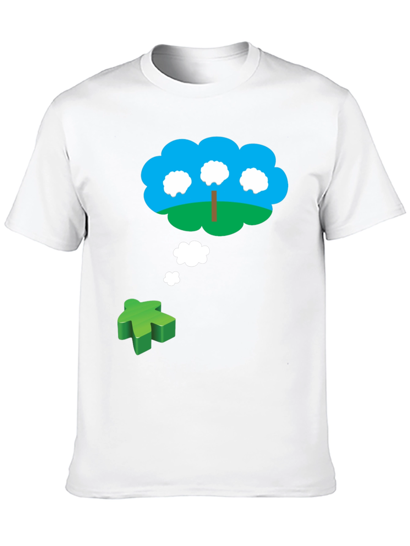 Board Game Dream T-Shirt - Green Meeple Design