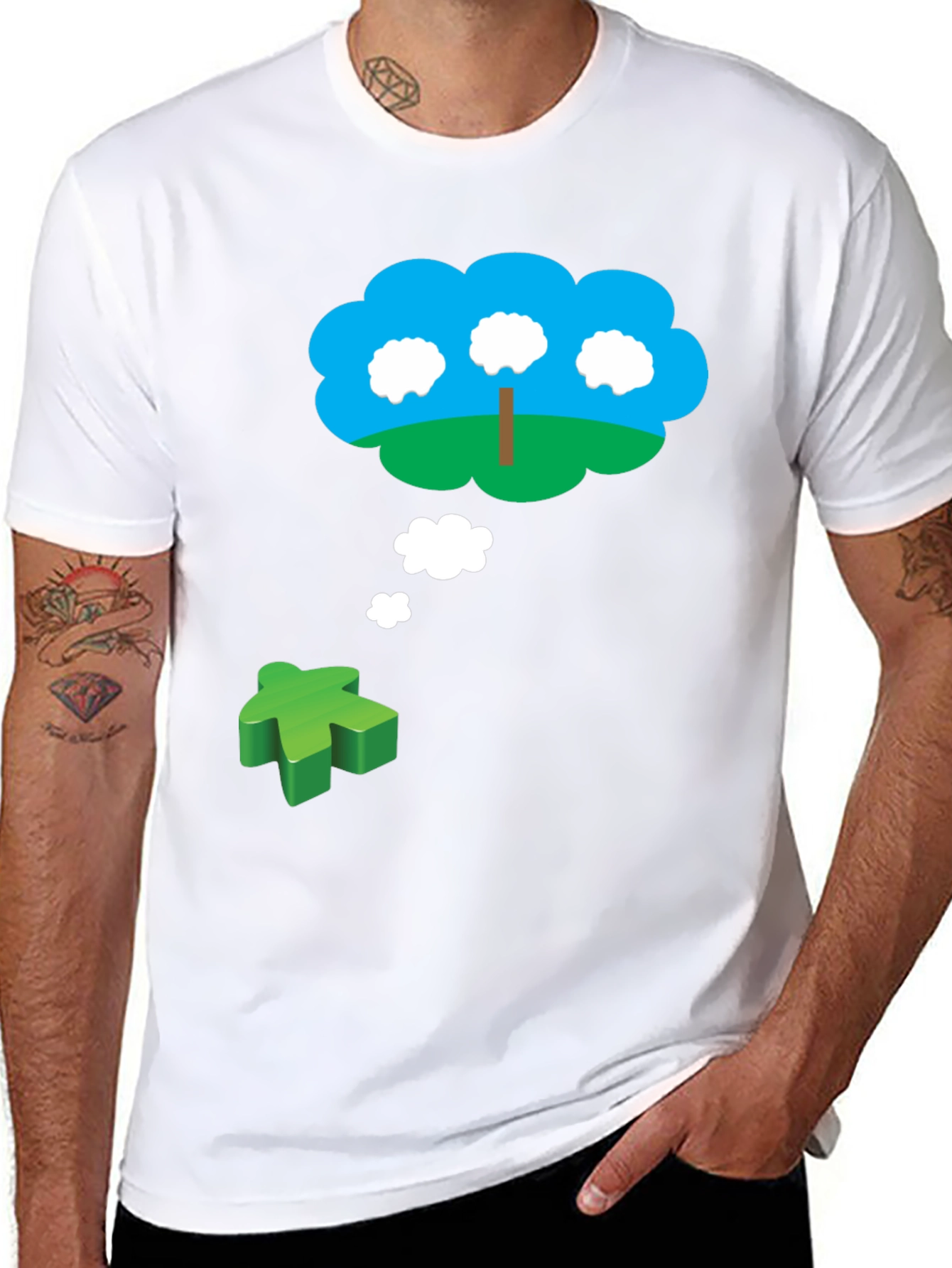 Board Game Dream T-Shirt - Green Meeple Design