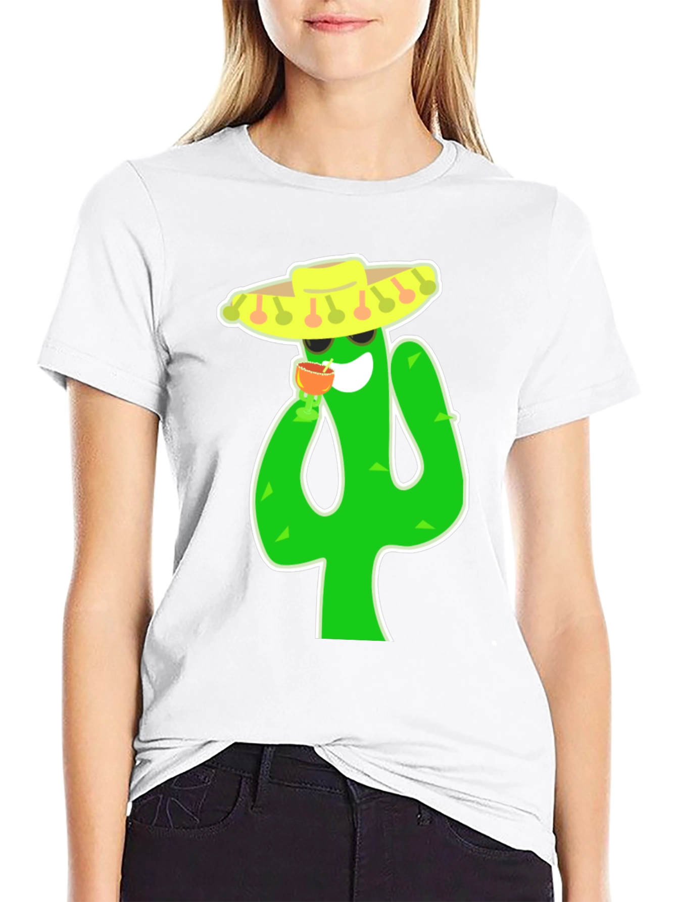 Cactus Fiesta T-Shirt - Black Cotton Tee