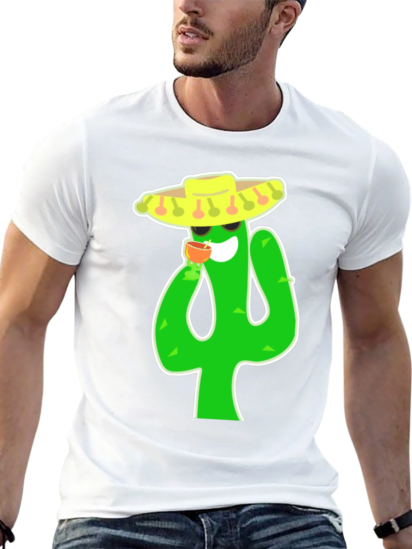 Cactus Fiesta T-Shirt - Black Cotton Tee