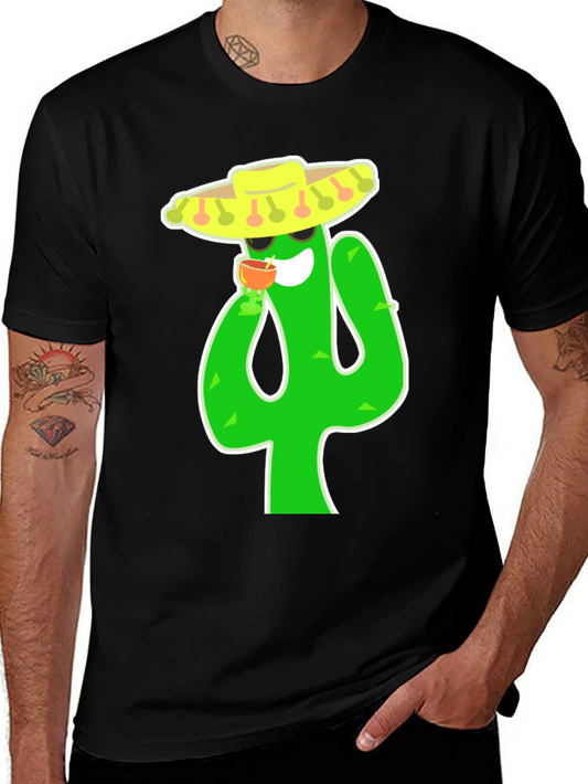 Cactus Fiesta T-Shirt - Black Cotton Tee