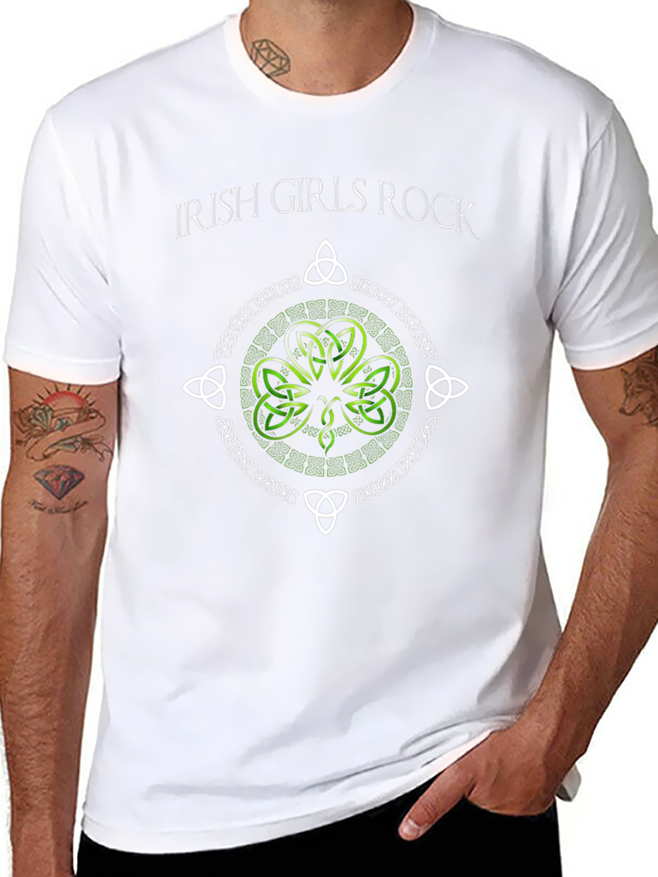 Irish Girls Rock Shamrock T-Shirt