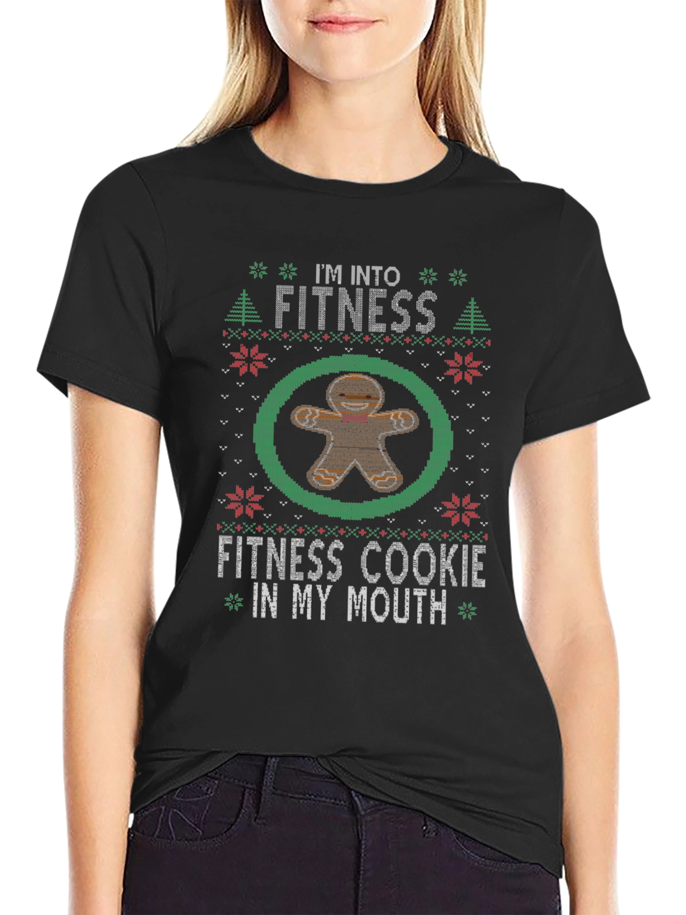 Funny Fitness Cookie Christmas T-Shirt