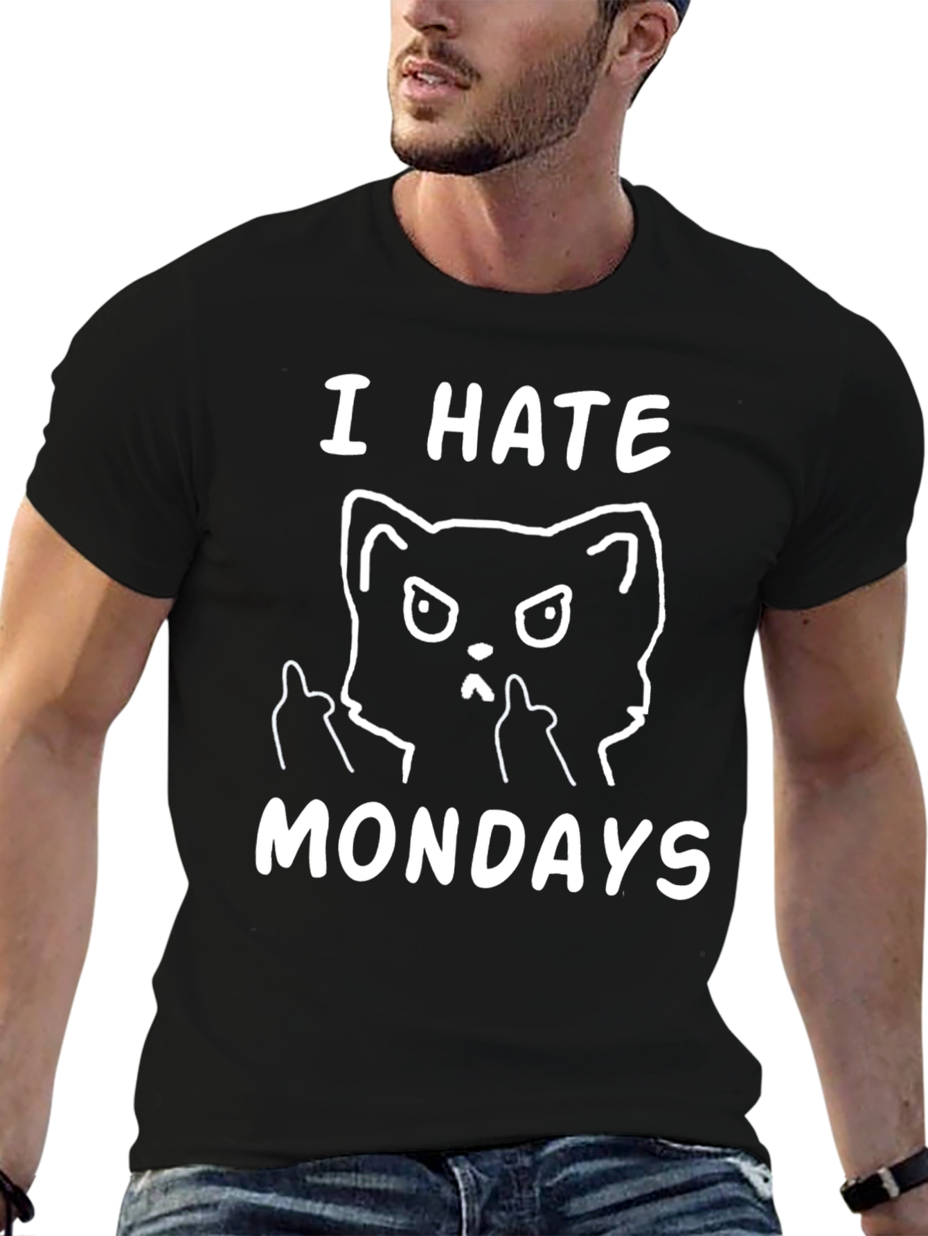 I Hate Mondays Cat Graphic Tee - Unisex