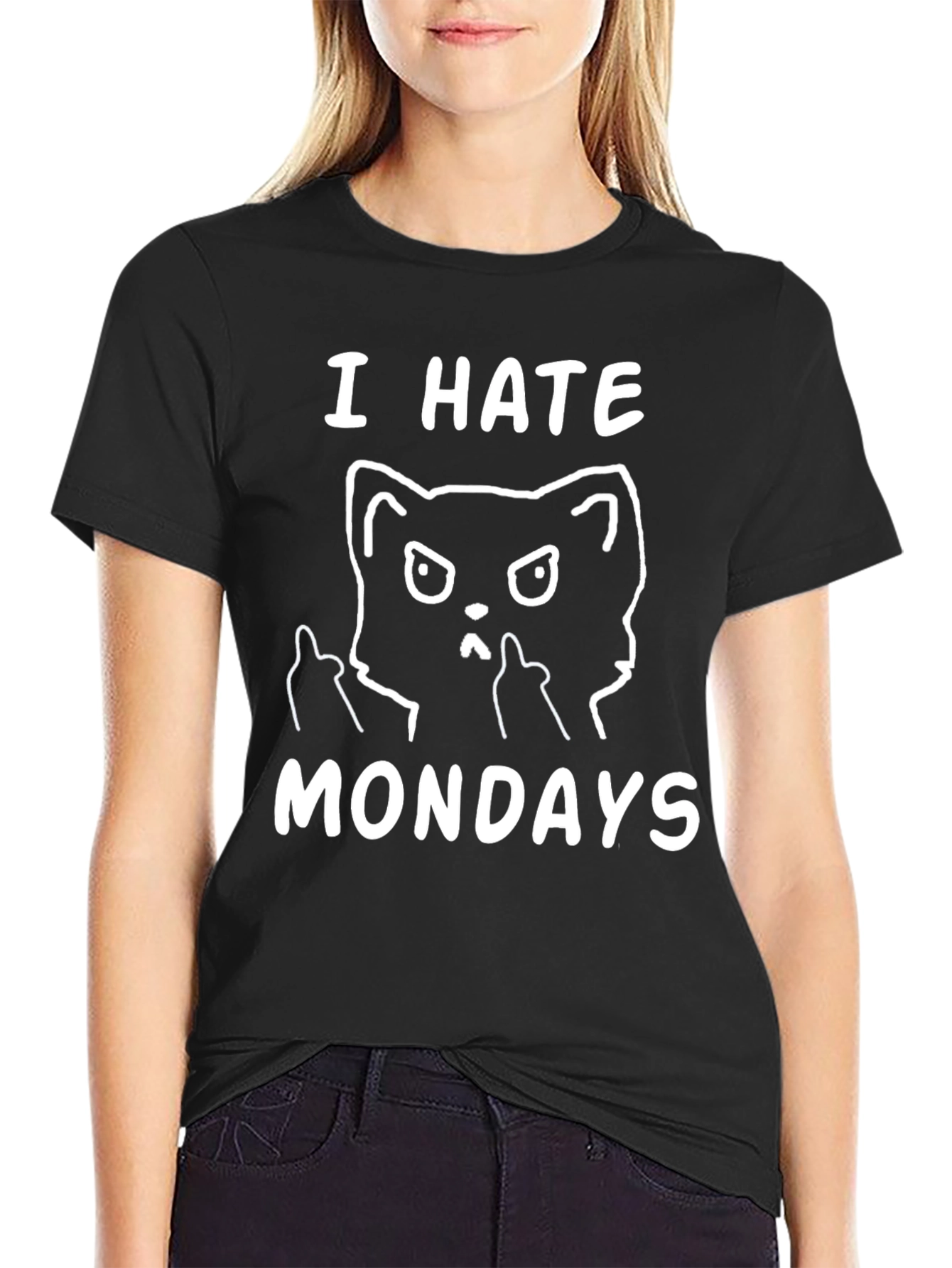 I Hate Mondays Cat Graphic Tee - Unisex