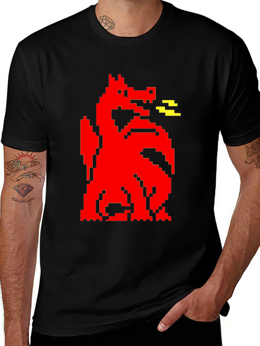 Pixel Dragon Graphic Tee - Black