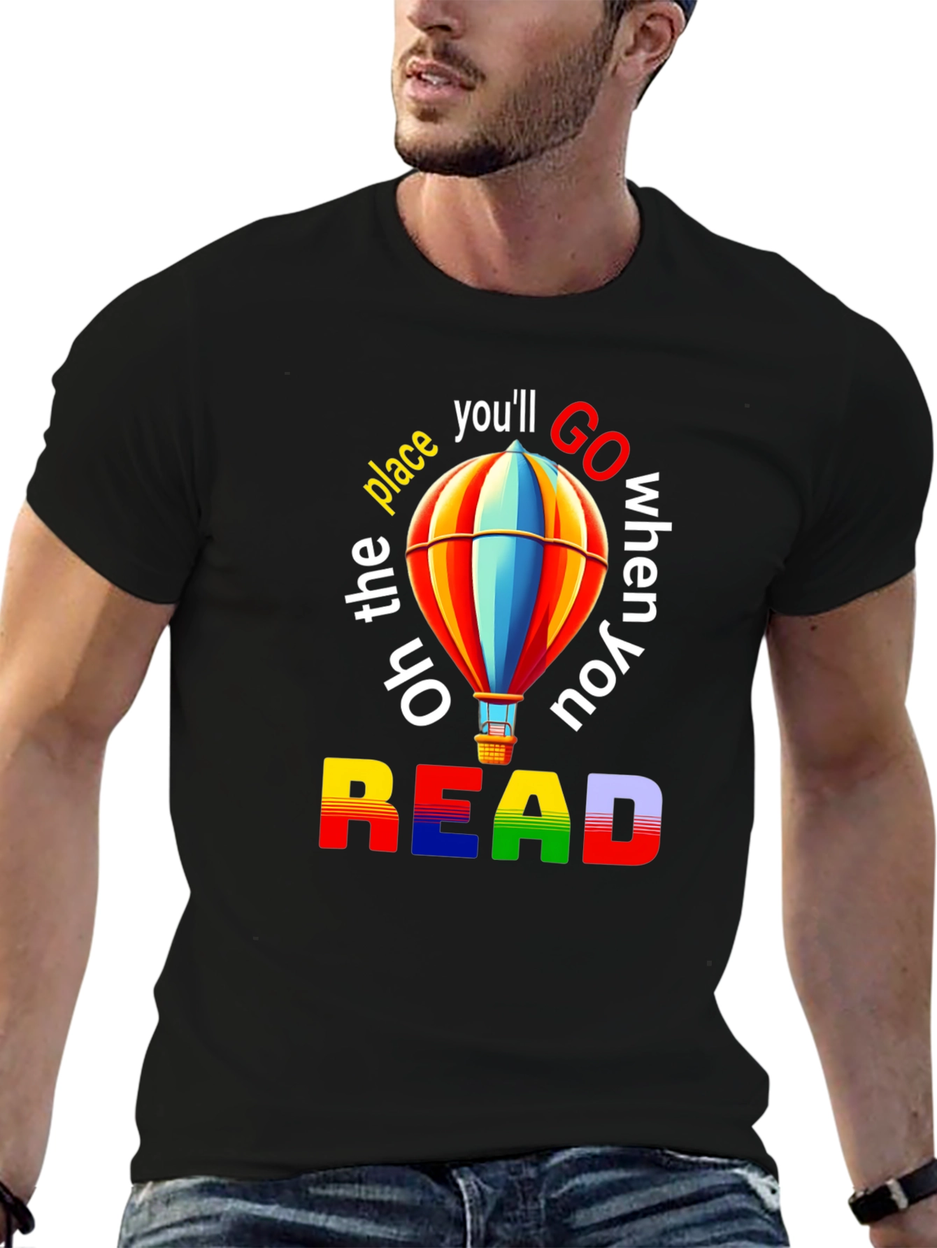 Read Hot Air Balloon Graphic T-Shirt