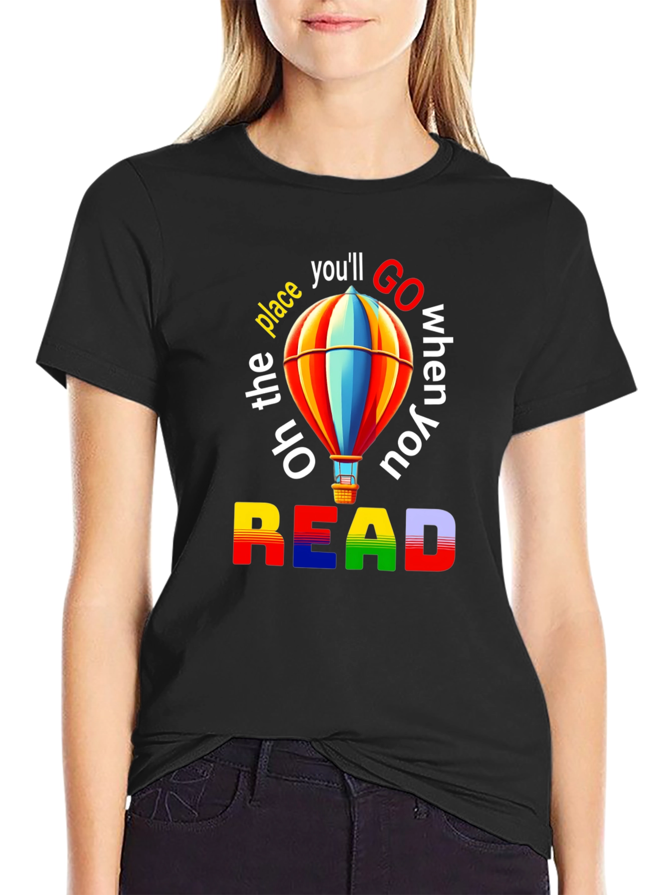 Read Hot Air Balloon Graphic T-Shirt