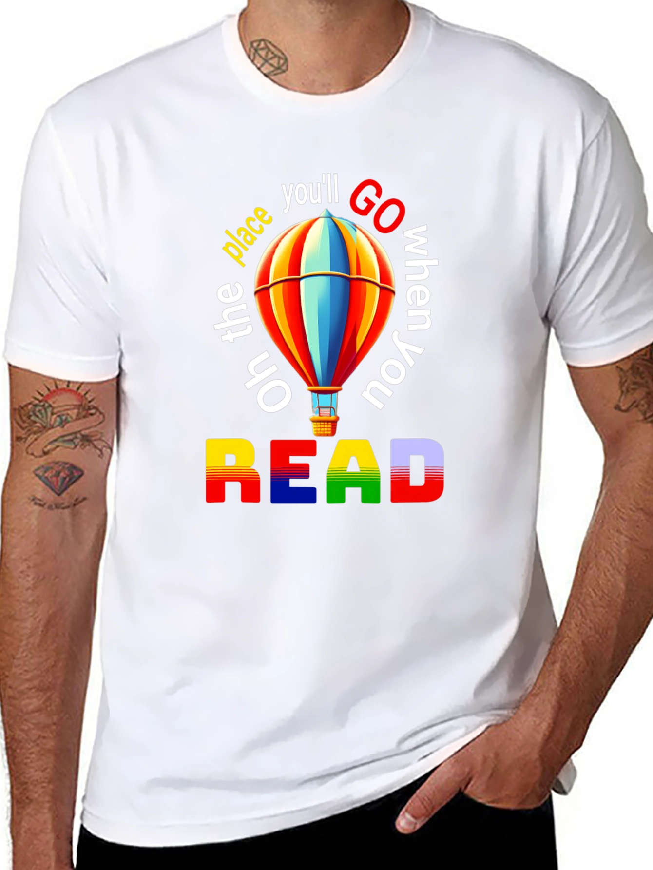 Read Hot Air Balloon Graphic T-Shirt