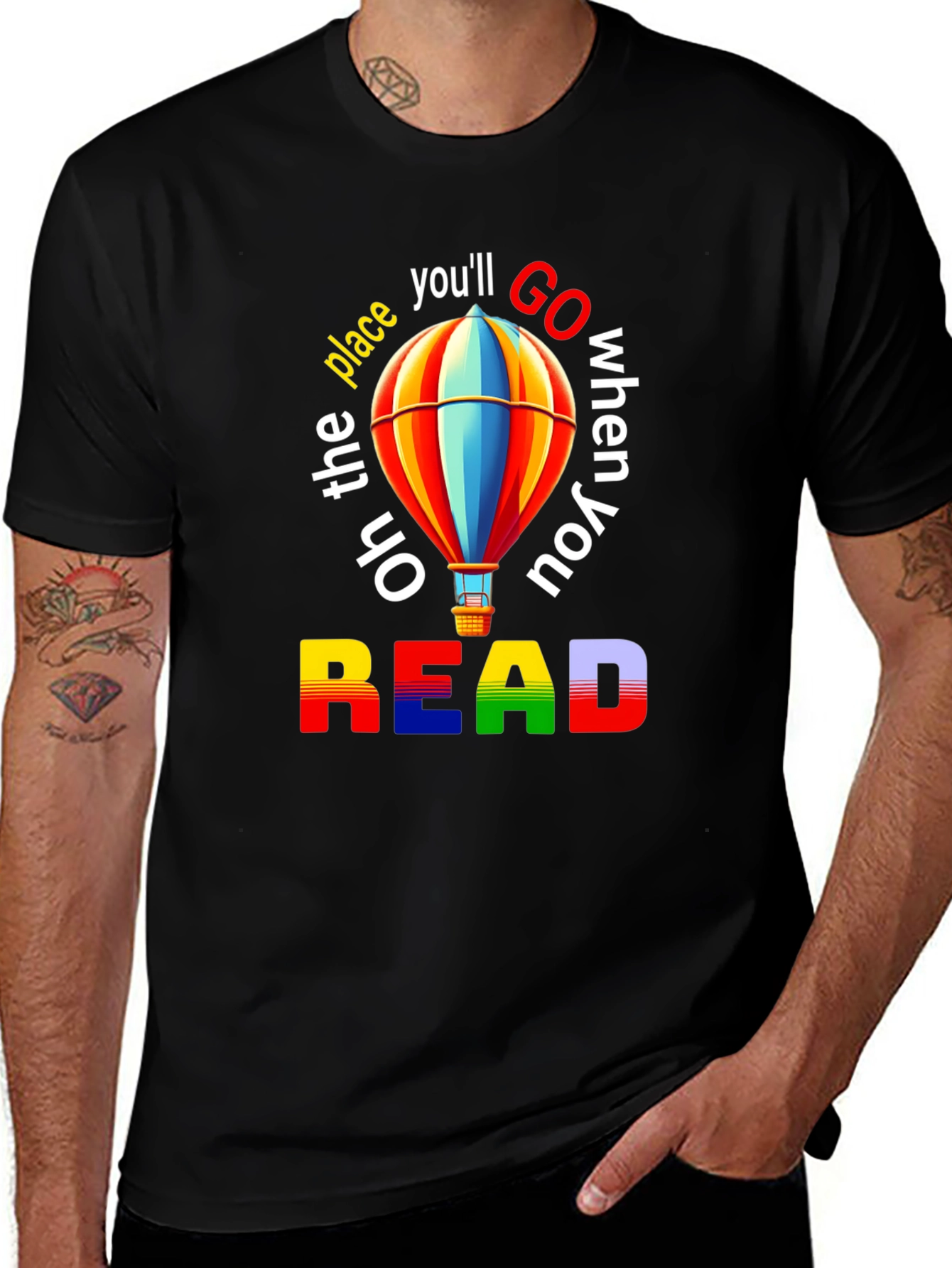 Read Hot Air Balloon Graphic T-Shirt
