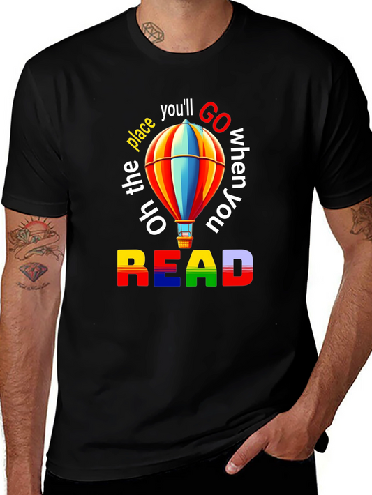 Read Hot Air Balloon Graphic T-Shirt